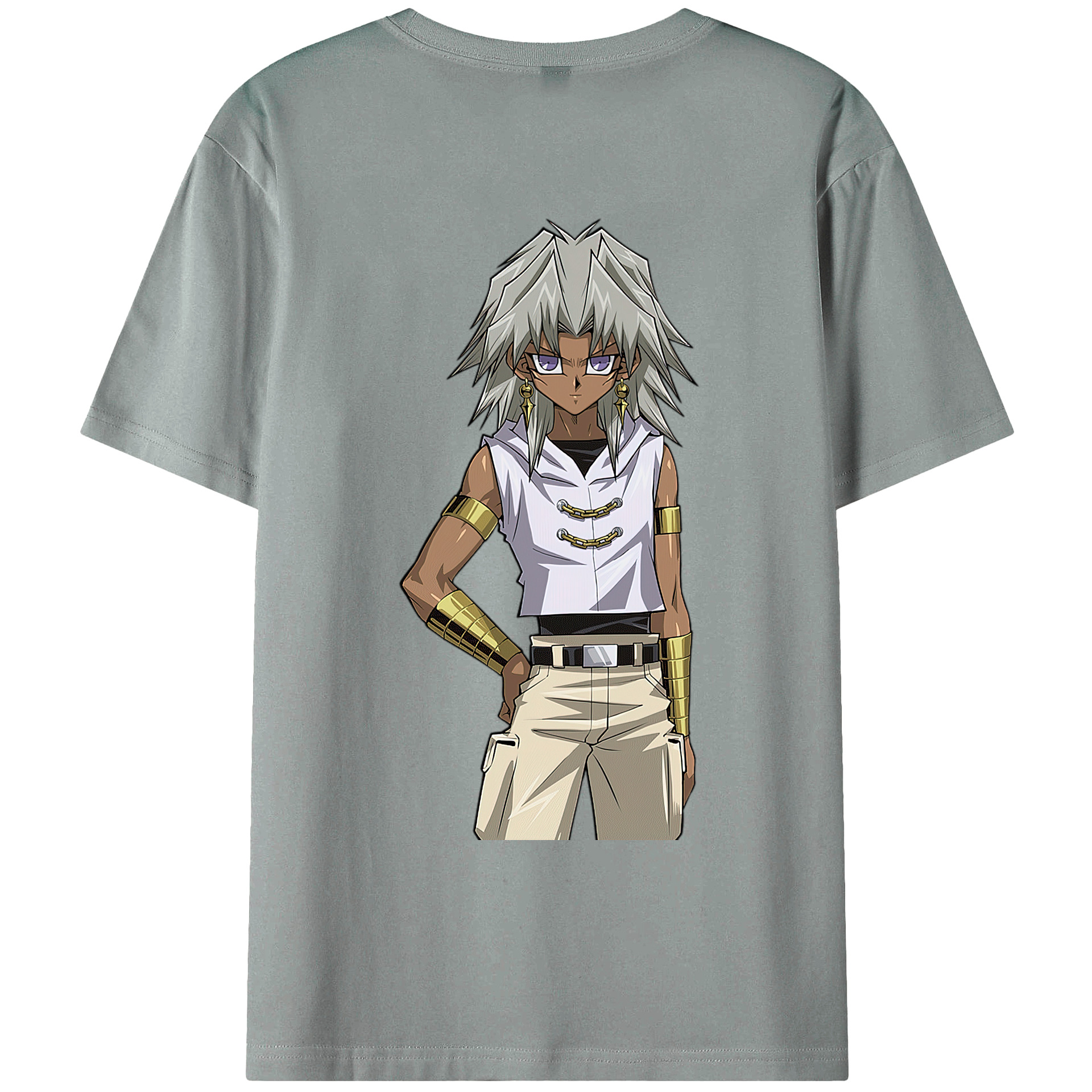 （画像用） 遊☆戯☆王 Yu-Gi-Oh! 綿100％ メンズ半袖Tシャツ（バックプリント） 通気性
